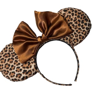 CHEETAH Leopard Animal Print Magical Mouse Ears | puffy ears, choice of bow and headband, hat, hair clips or bow
