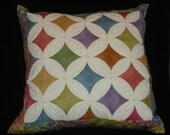 Catherdral Window Pillow with Tye Dye Look Batiks HAFAIR
