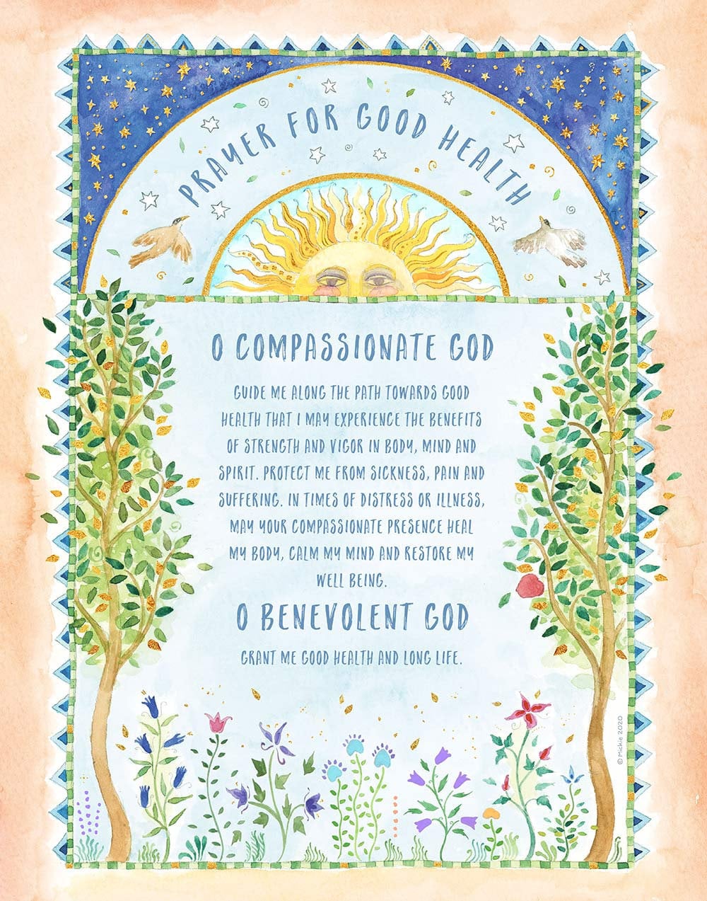 Prints Art & Collectibles Giclée Marquetry Good Health Strength Healing