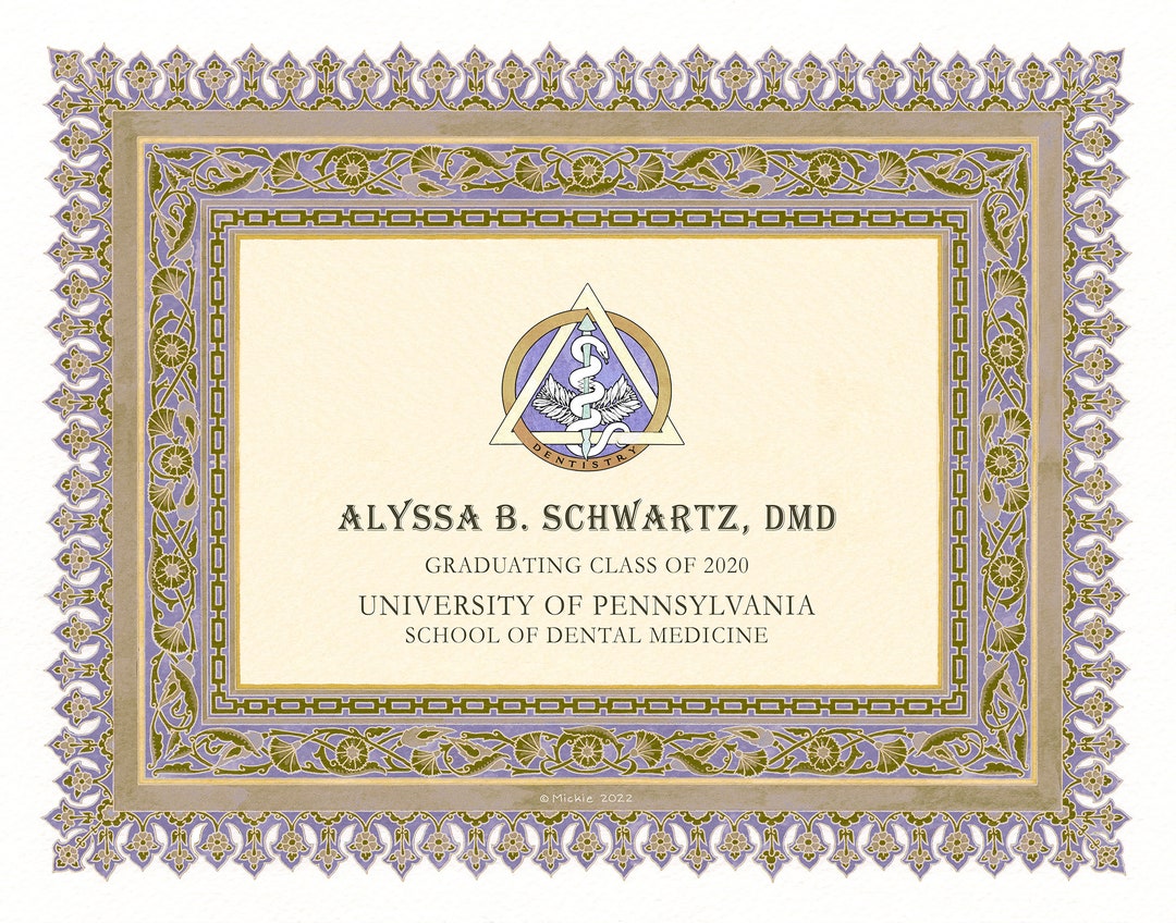 Personalized Dental School Graduation Gift Maimonides Prayer Etsy