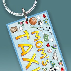 Jewish Keychain Travelers Prayer Hebrew Charm Keyring Mom&#39;s Taxi Cute Baby Bag Charm Purse Backpack Fob Unique Trendy Car (~1 3/8&quot; x 2&quot;)