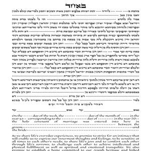 Sunrise Sunset Ketubah – Jewish Marriage Contract With Secular Humanist Text For Modern Weddings