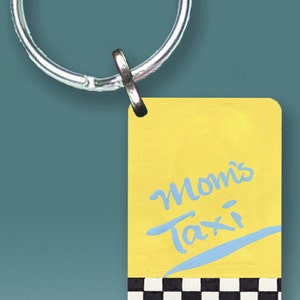 Jewish Keychain Travelers Prayer Hebrew Charm Keyring Mom&#39;s Taxi Cute Baby Bag Charm Purse Backpack Fob Unique Trendy Car (~1&quot; x 1 3/4&quot;)