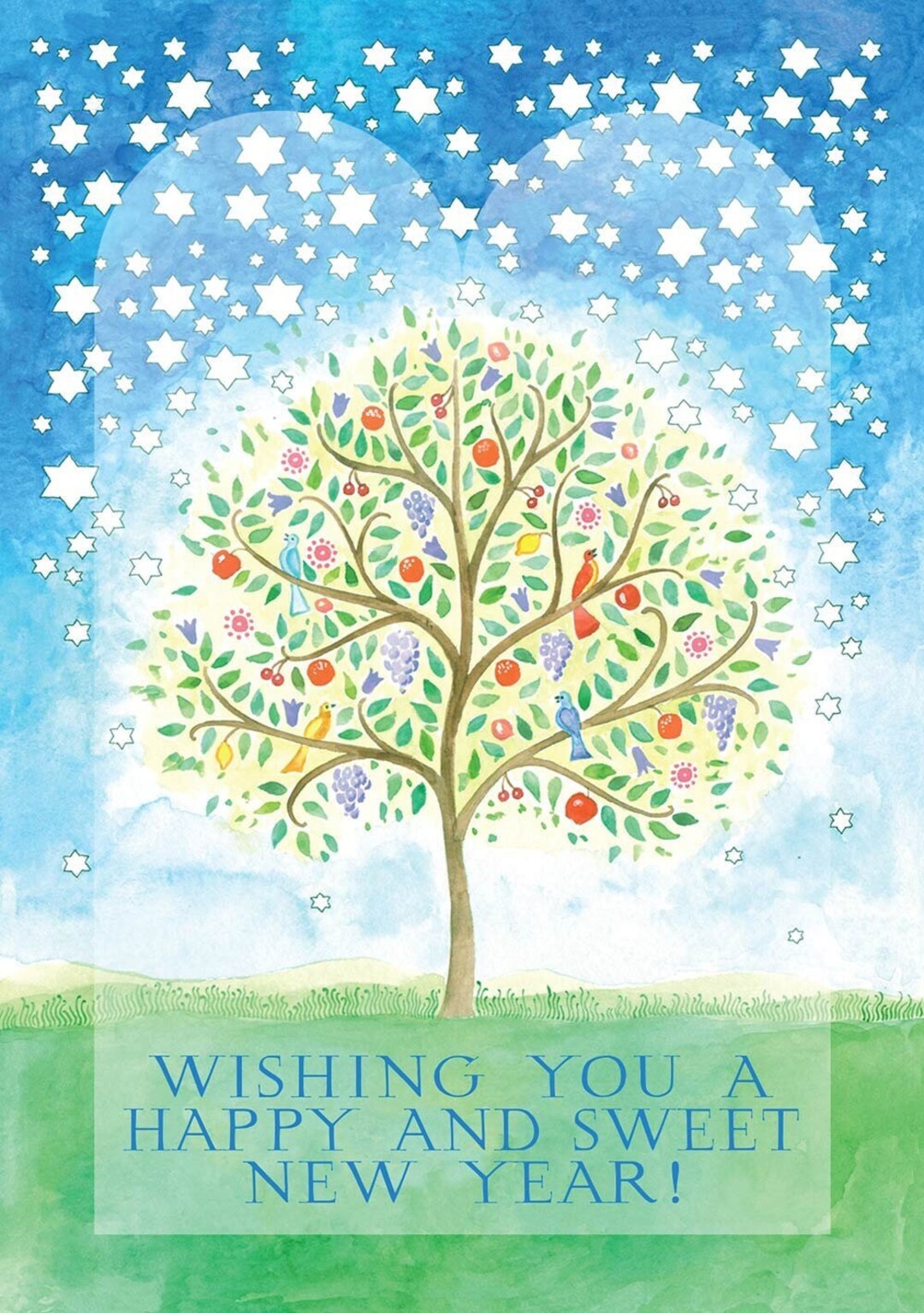 Jewish New Year Card 1 Shana Tova Message Mickie Caspi Rosh Hashana