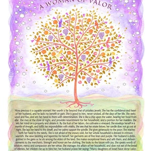 Woman Of Valor Jewish Mom Eshet Chayil Unique Ima Birthday Wedding Anniversary Spouse Modern Hebrew Proverbs 31 Wife Sister Mothers Day Violet