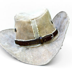 Leren hoedenband met western touw gestempeld - 1/2" breed - Handgemaakt hoogwaardig volnerf lederen cowboyhoedband - hoge hoedenband