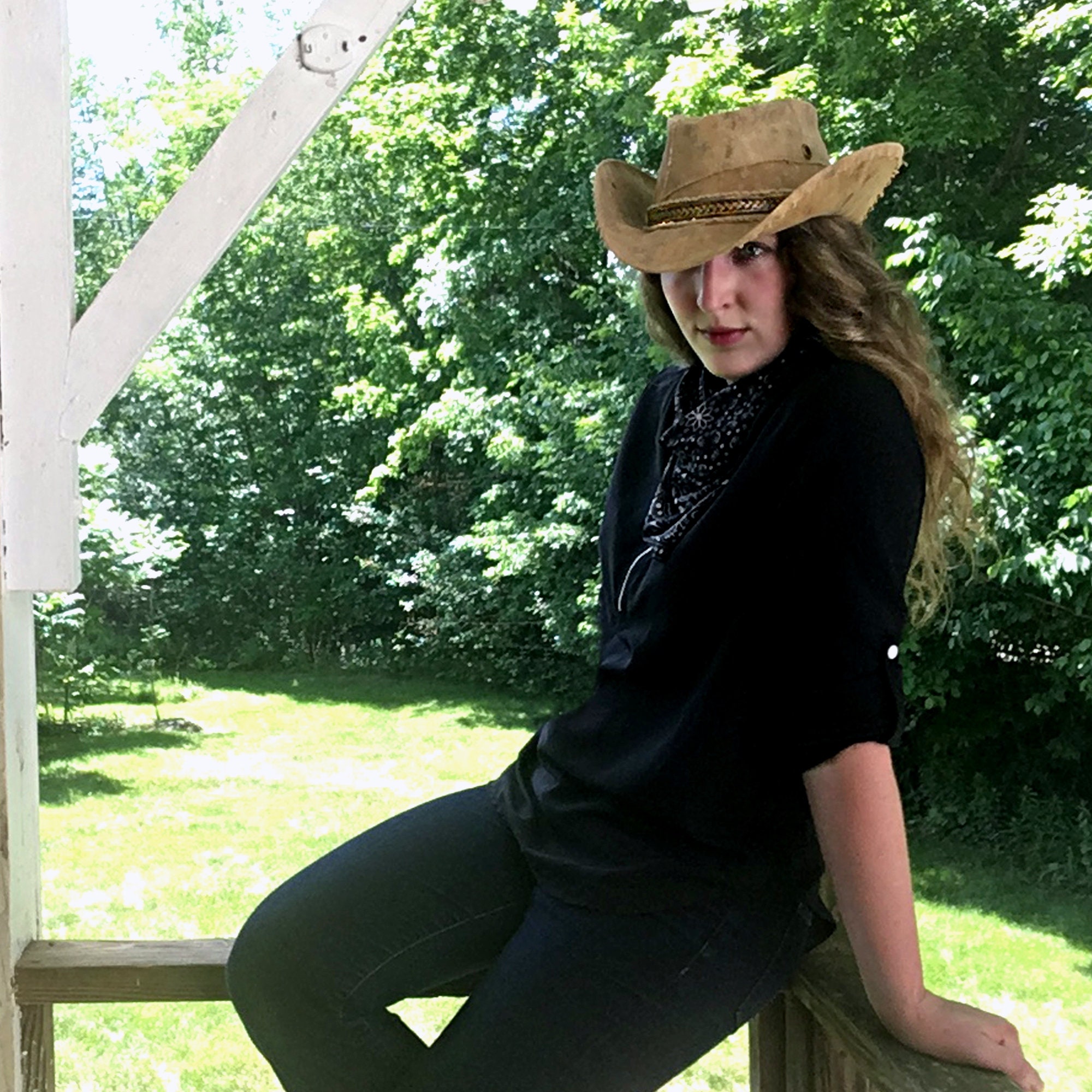 Western Rope Stamped Leather Hat Band - 1/2 display picture 1
