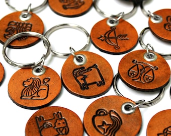 Coach VIRGO Astrology Sign Leather FOB Keychain - Etsy