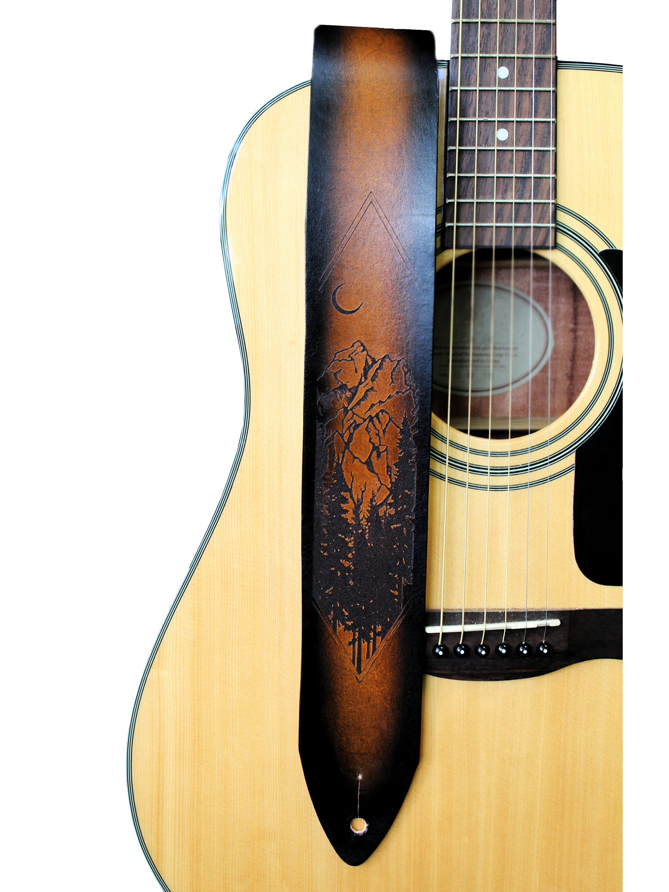 Leather acoustic outlet guitar strap
