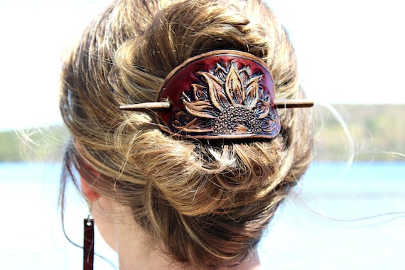 Bun Cover Hair Holder, Hand Crafted Hair Clip. this Attractive