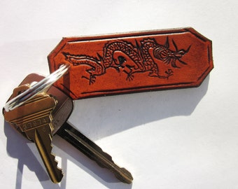 Leather Dragon Key Chain
