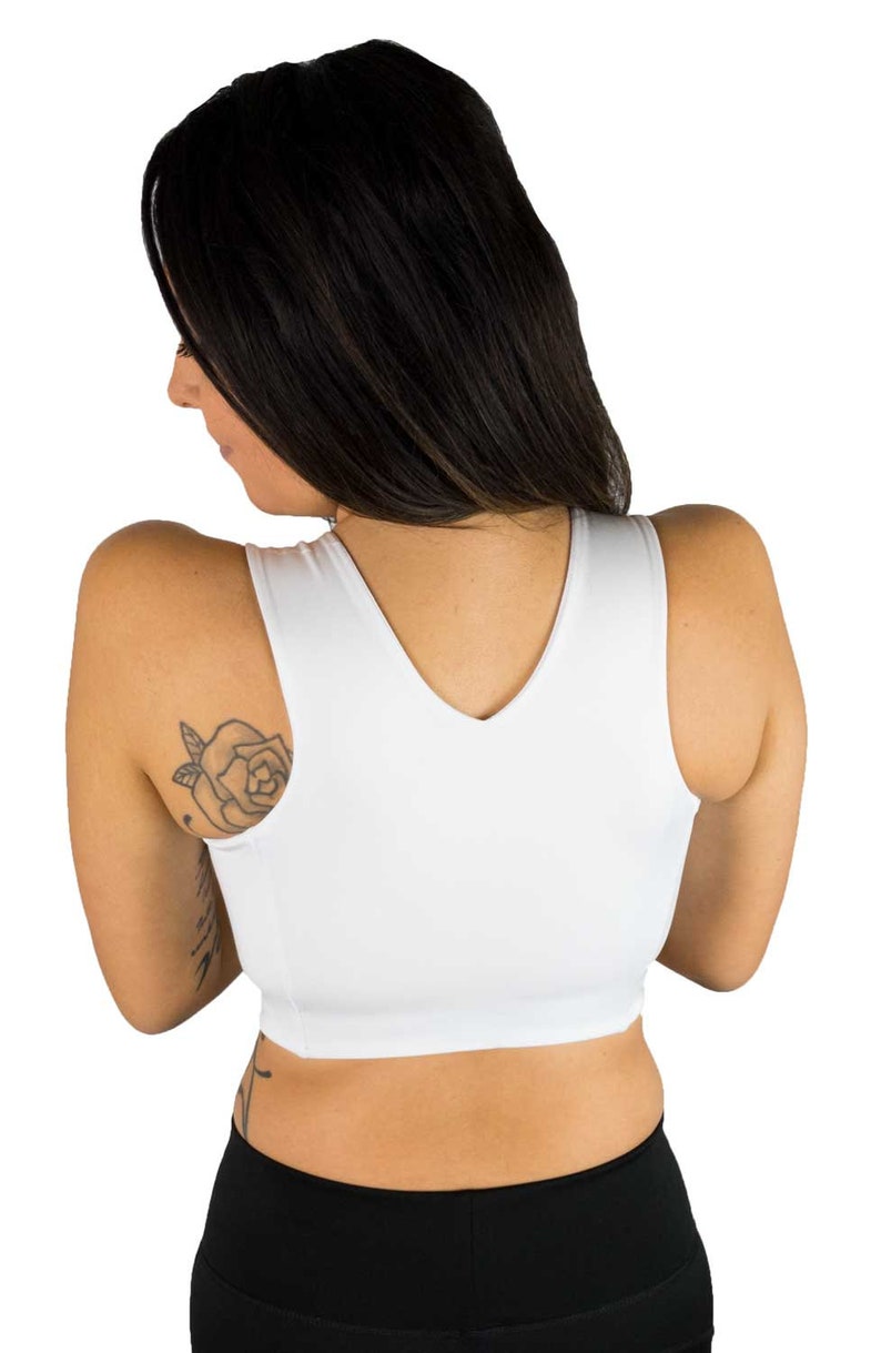 Post Surgical Sports Bra front zipper compression breast Etsy