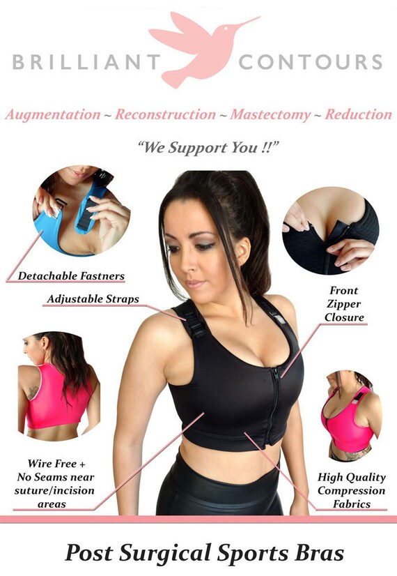 front zip compression bra