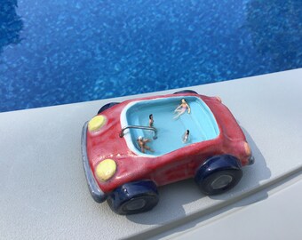 Car Pool Swimming Pool Ceramic Collectible Cool Pool #110