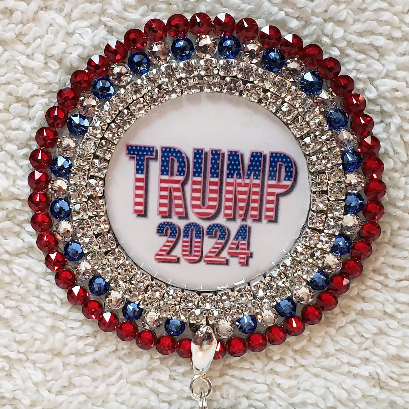 Patriotic Trump 2024 Pin Swarovski Rhinestone Trump American Etsy