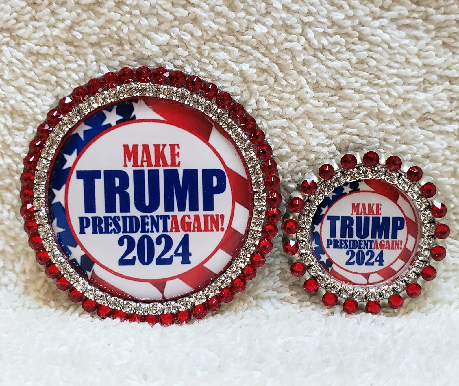 Trump 2024 Pin Make Trump President Again Swarovski Etsy