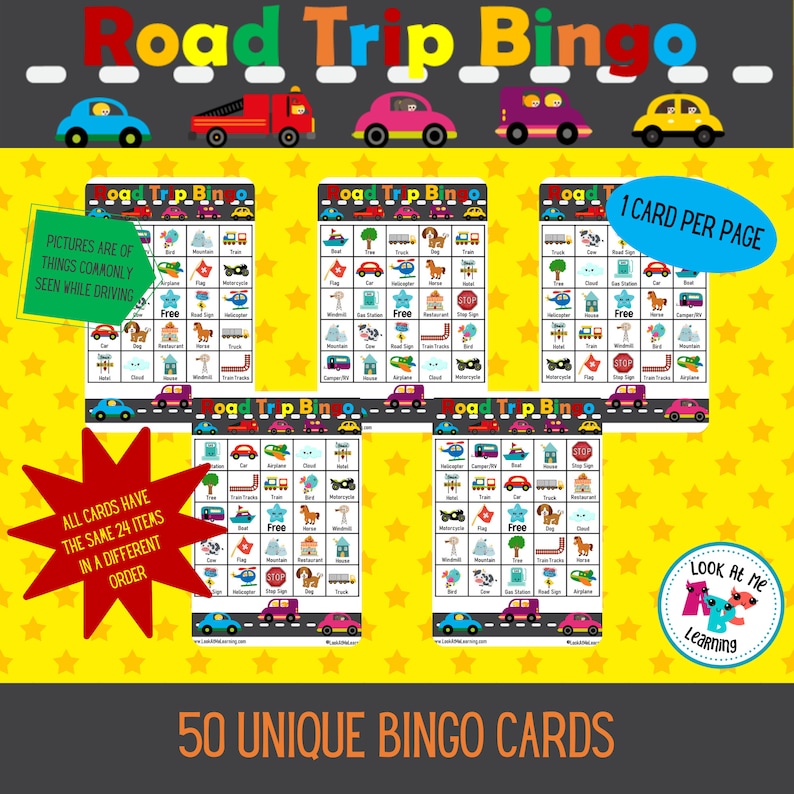 road trip bingo game free printable happiness is homemade