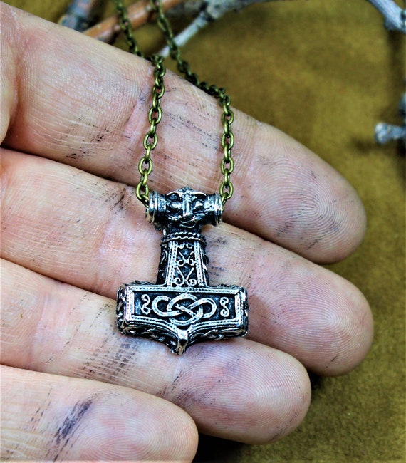 Thor's Hammer Mjolnir Viking Necklace - Etsy