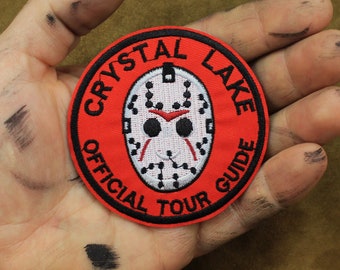 Camp Crystal Lake official tour guide patch, iron on horror movie collectible