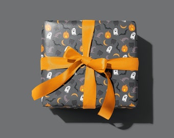 Halloween Wrapping Paper | Gift Wrapping Paper | Witch Gift Wrap | Spooky Decorative Paper | Pumpkin Wrapping Paper |
