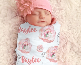 monogrammed baby girl blankets