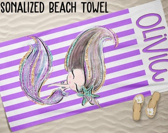 Child Beach Towel Etsy