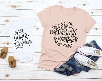 mom daughter matching tops