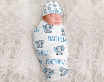 personalized baby boy swaddle