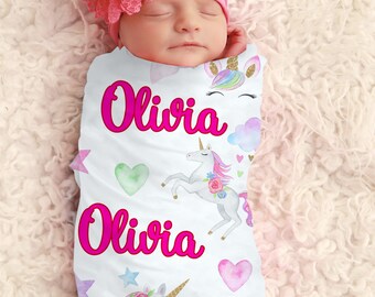 unicorn baby swaddle