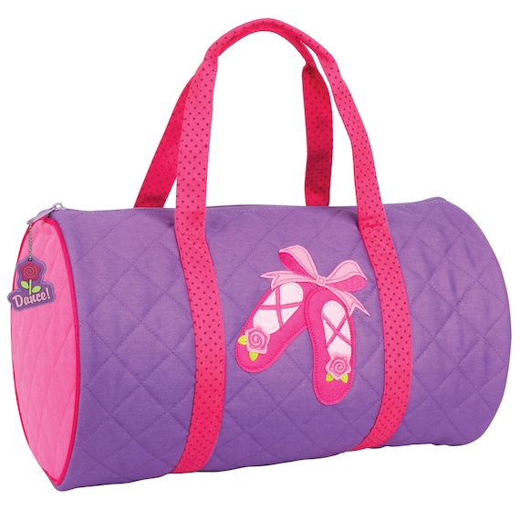 Girl's Custom Quilted Duffle Dance Bag Monogrammed Kids Etsy
