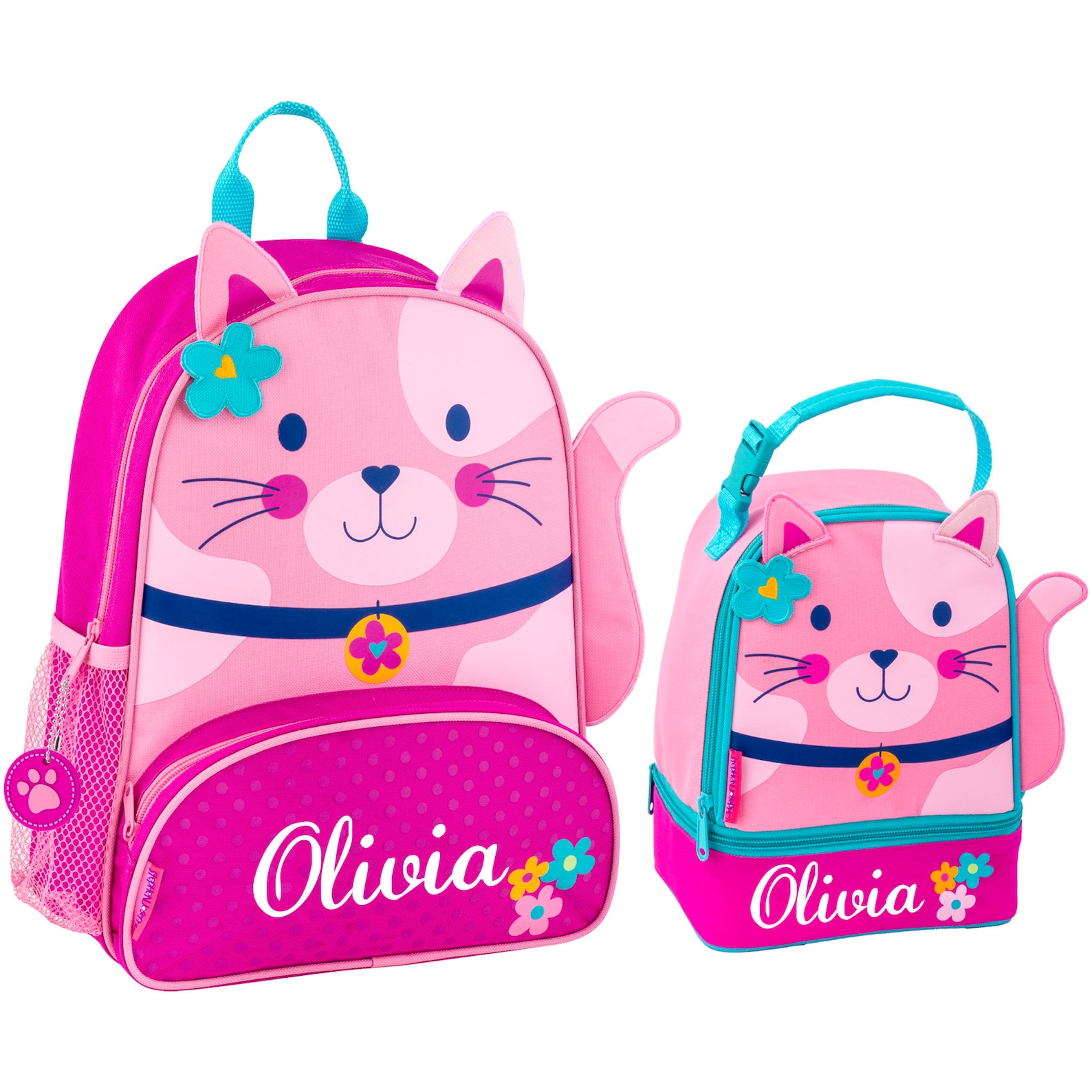 Kids Personalized Cat Backpack and Lunchbox