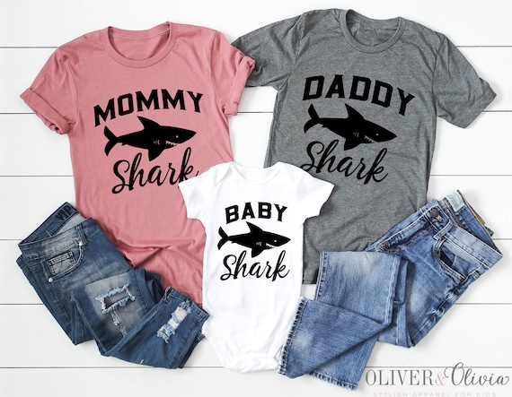 Baby Shark Family Shirts Baby Shark Birthday Shark Mommy Shark | Etsy