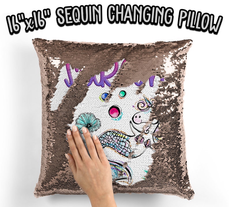 sequin pillow print on demand
