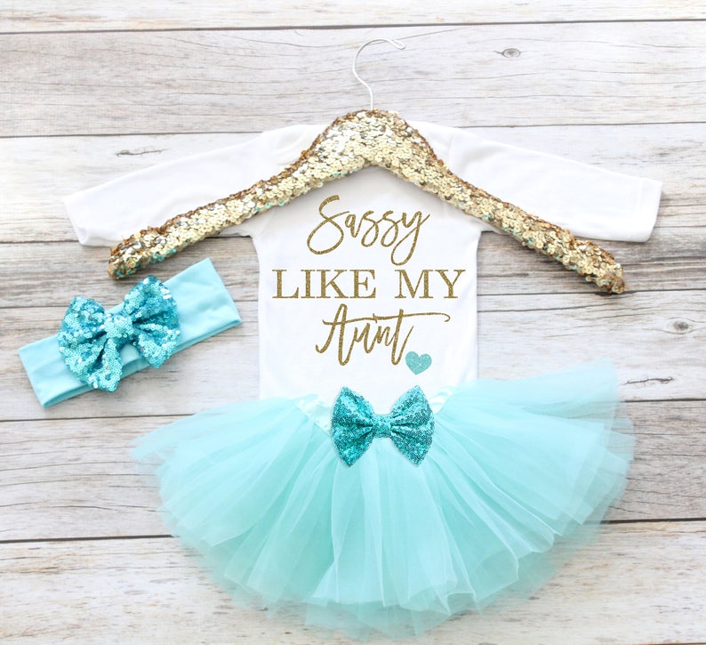 Baby Girl Clothes Sassy Like My Aunt Newborn Coming Home image 0
