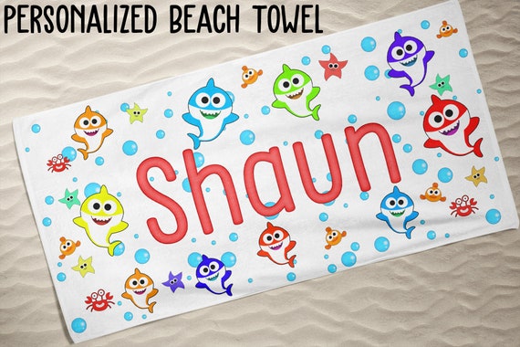 baby shark beach towel