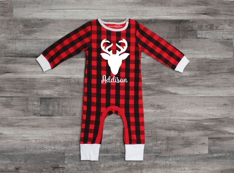 Baby Christmas Outfit Baby Christmas Romper Reindeer Outfit