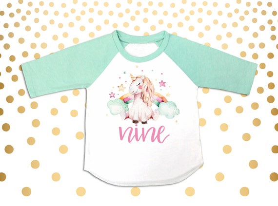 unicorn birthday outfit 9 year old
