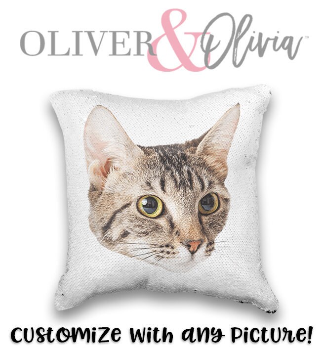 Personalized Cat Gift Personalized Cat Pillow Personalized Cat Etsy