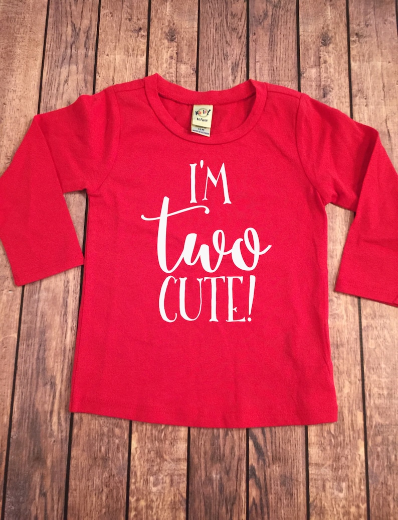 I/'m TWO Cute Shirt Second Birthday Long Sleeve Shirt Birthday Shirt Baby Girl 2nd Birthday Shirt Girl Second Birthday Shirt 2nd Birthday