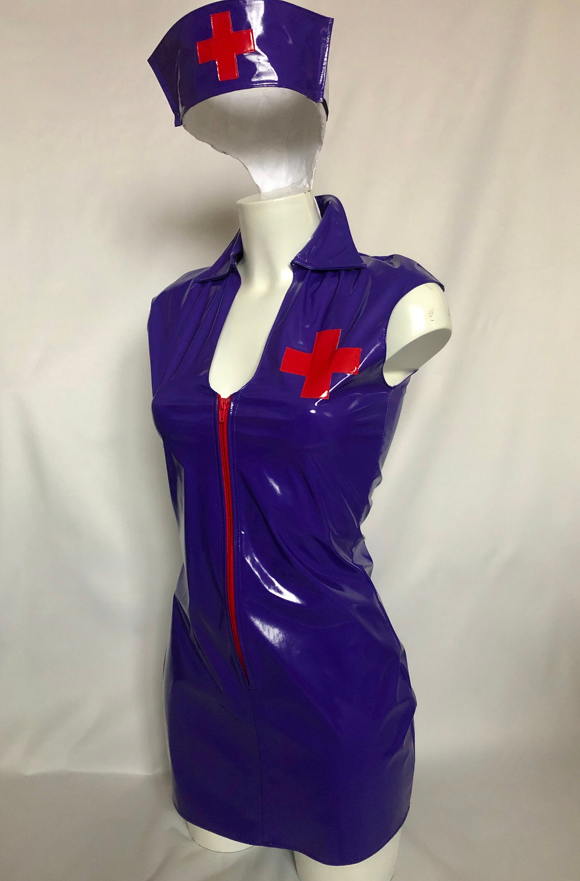 purple nurse dress Halton Women's Classic Collar Healthcare Dress