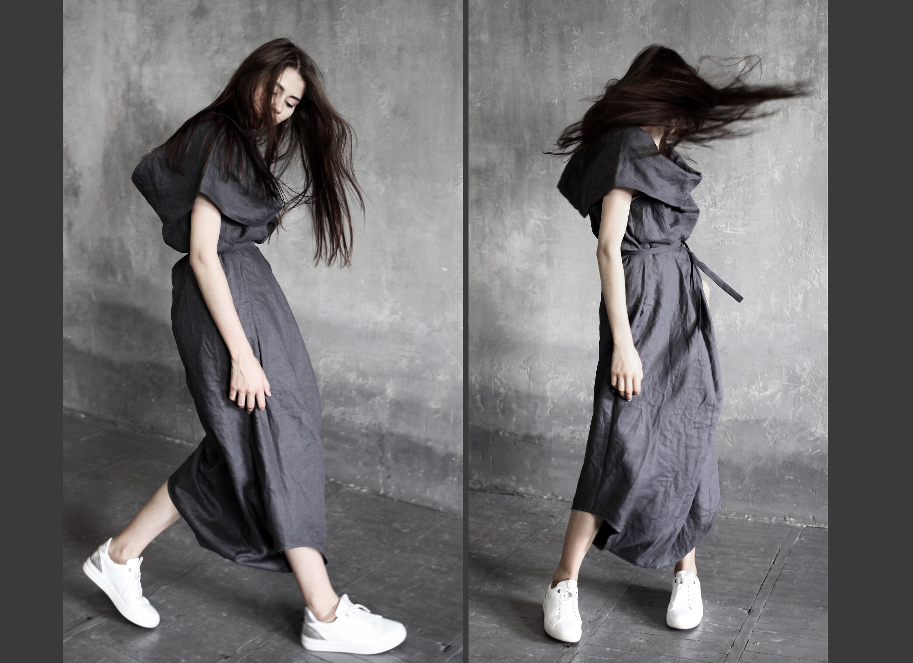 oversized linen jumpsuit