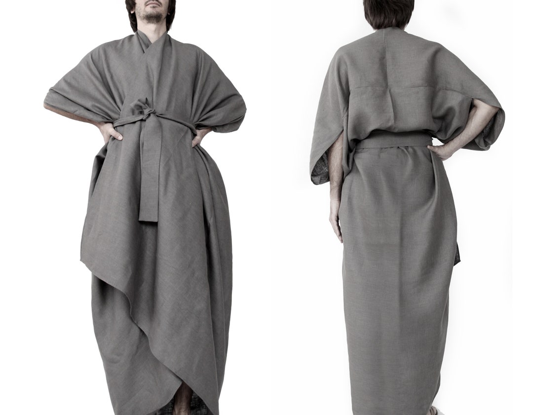 Avant-garde Linen Kimono Cape for Men / Men's Boho Kimono - Etsy
