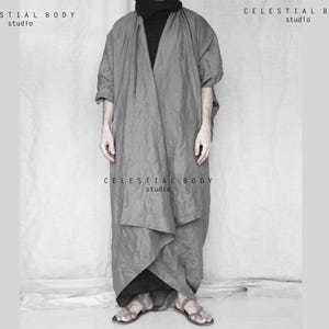 Men's Japanese Avant-garde linen kimono duster. Kimono robe for men. Kimono jacket. Kimono cardigan