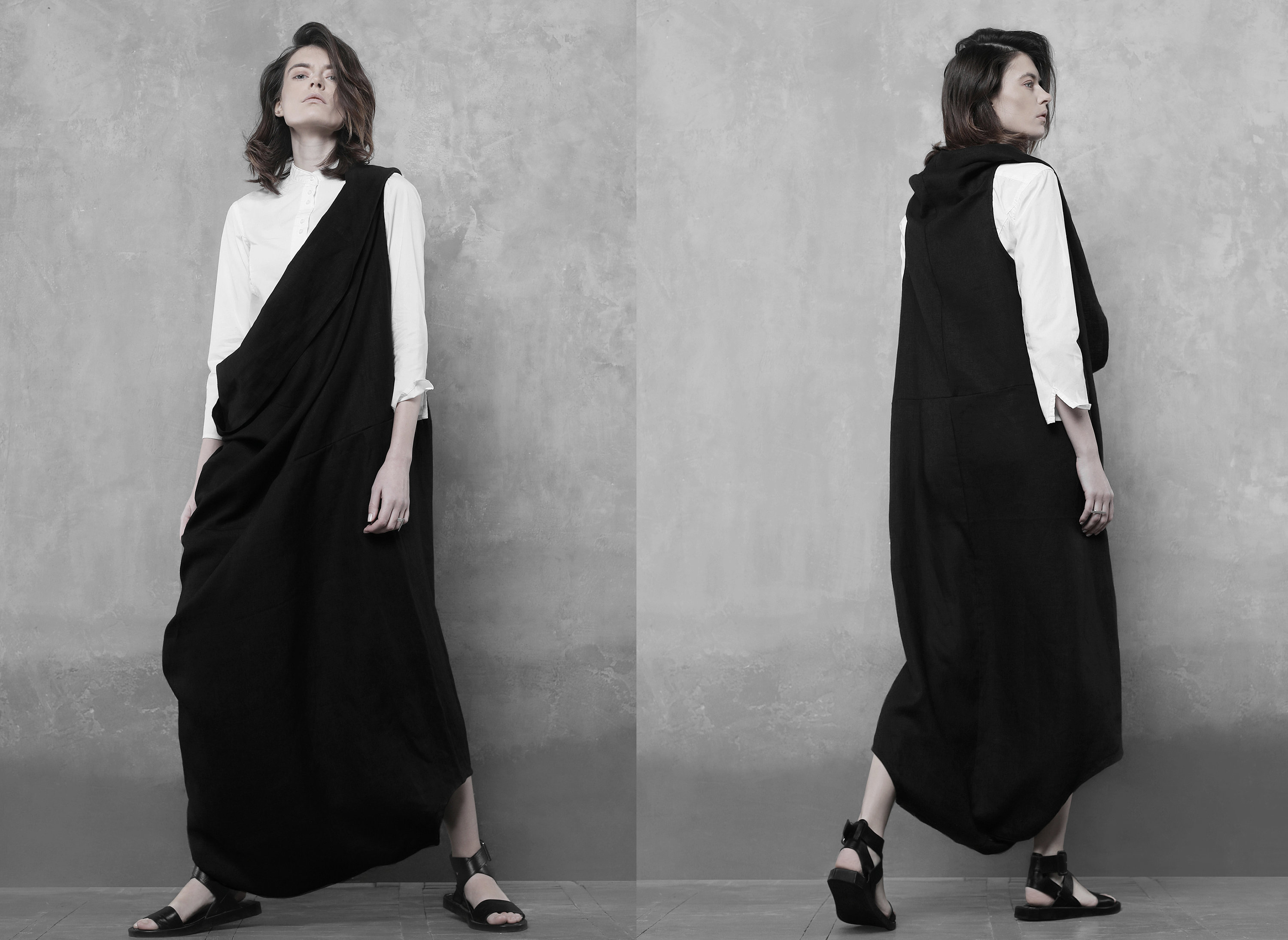 Extravagant Harem style linen jumpsuit / festival rave Etsy