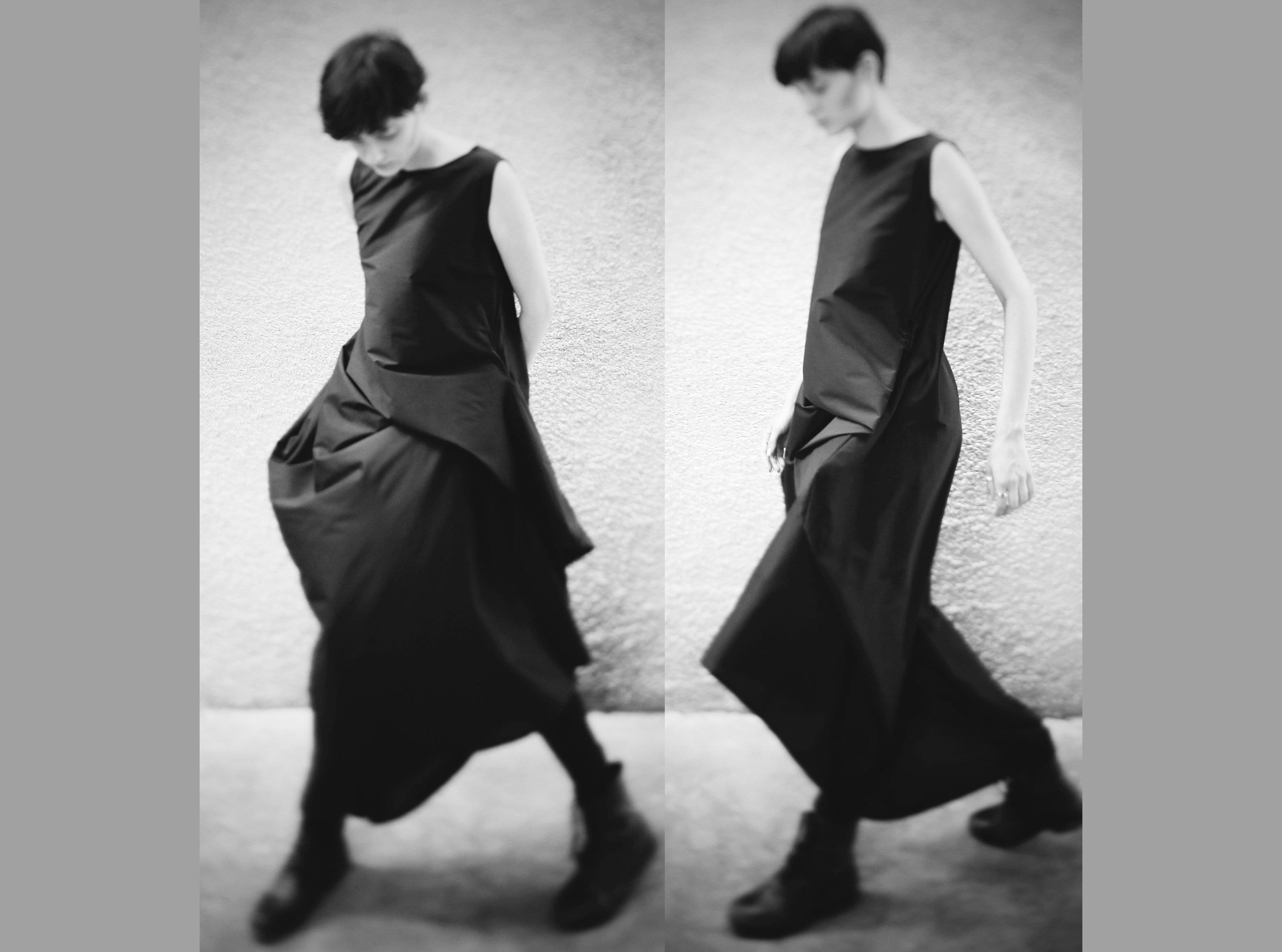 Avant-garde black dress