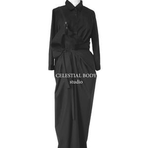 Avant Garde Black Overall Skirt: Deconstructed Pinafore with Leather Strap. Japanese Avant Garde clothing image 15