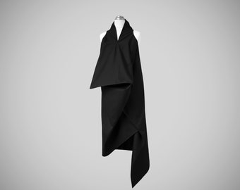 Japanese avant garde dress Asymmetrical dress tunic Deconstructed dress Extravagant dress Dark fashion Designer dress
