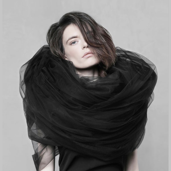 white see through shawl