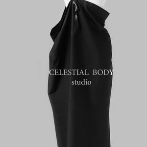 Avant Garde Black Overall Skirt: Deconstructed Pinafore with Leather Strap. Japanese Avant Garde clothing image 6