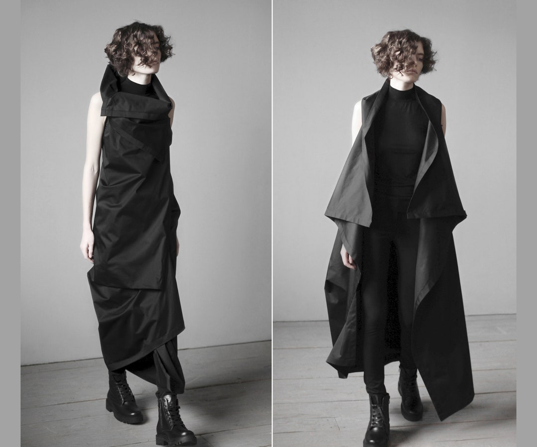 Avant Garde Deconstructed Asymmetrical Black Vest Cybergoth - Etsy